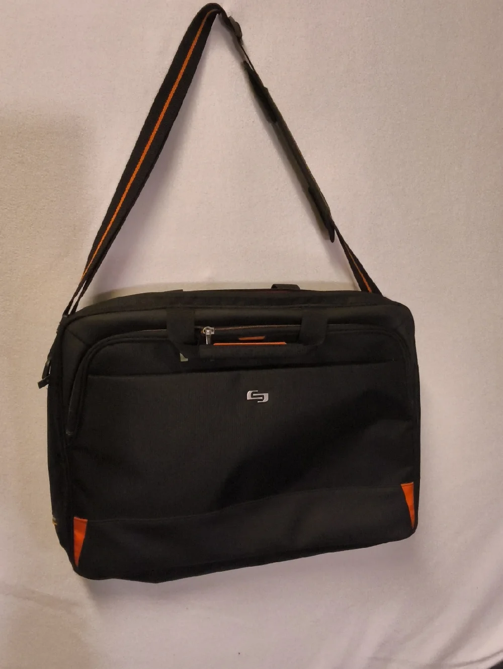 solo New York Urban Focus Multicase Briefcase Fits Up To 17.3 Inch black/orng